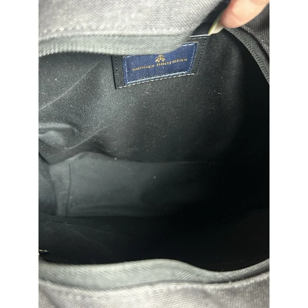 Brooks Brothers Grant Dual Handle Men's Black Backpack Classic Durable